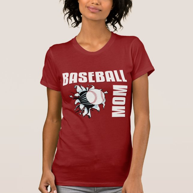 T-shirt Maman de base-ball (Devant)
