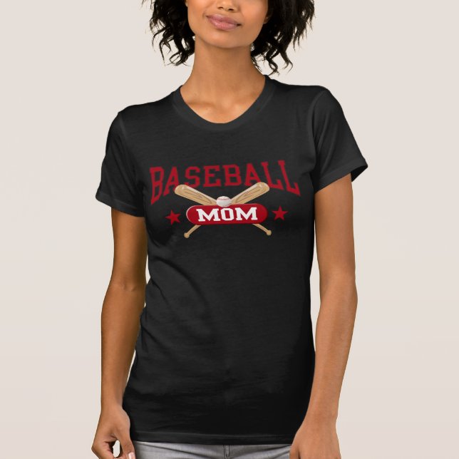 T-shirt Maman de base-ball (Devant)
