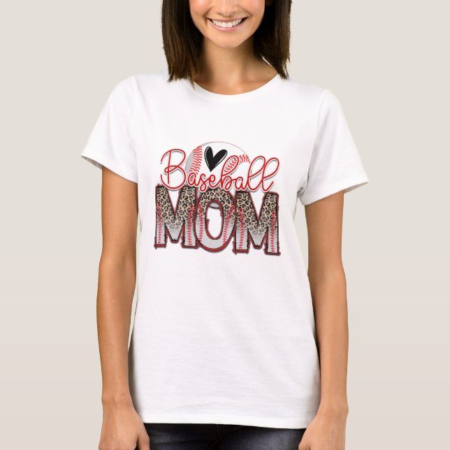 T-shirt Maman de baseball  (Devant)