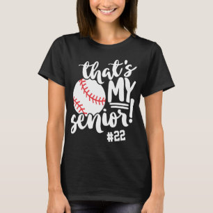 T-shirt Maman de baseball C'est le numéro de ma seniors su