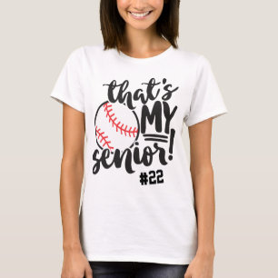 T-shirt Maman de baseball C'est le numéro de ma seniorsur 