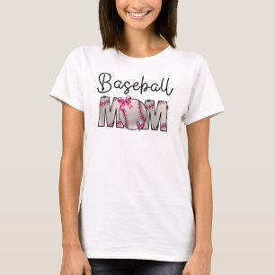T-shirt Maman de baseball, Mama de baseball Coquette Bow