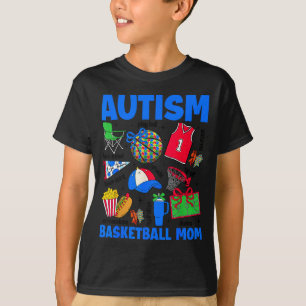 T-shirt Maman de basket-ball autiste maman sensibilisation