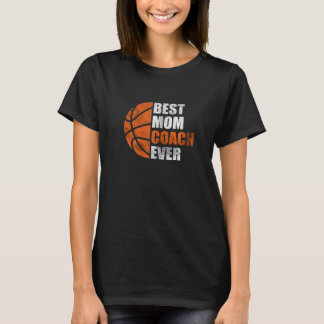 T-shirt Maman de basket-ball rétro Meilleure mère entraîne