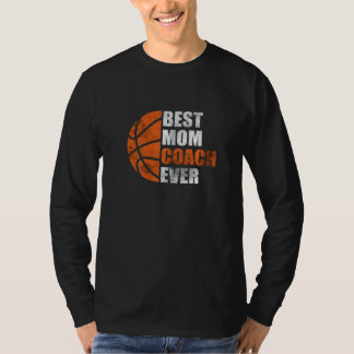 T-shirt Maman de basket-ball rétro Meilleure mère entraîne