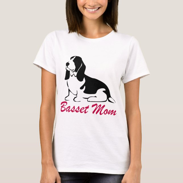 T-shirt Maman de Basset Hound (Devant)