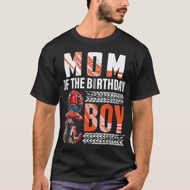 T-shirt Maman de Birthday Boy Dirt Bike B-day motocross (Devant)
