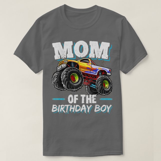 T-shirt Maman de Birthday Boy Monster Truck Anniversaire N (Design devant)