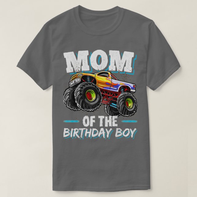 T-shirt Maman de Birthday Boy Monster Truck Anniversaire N (Design devant)