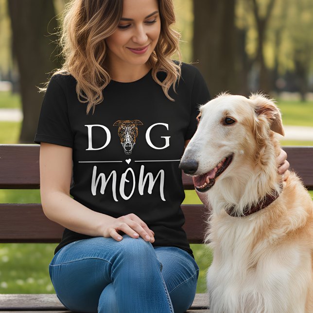 T-shirt Maman de Borzoi (borzoi dog mom shirt)