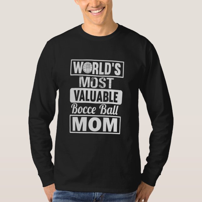 T-shirt Maman de boule de bocce la plus précieuse du monde (Devant)