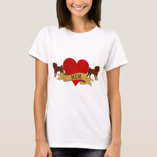 T-shirt Maman de carlin [style de tatouage]