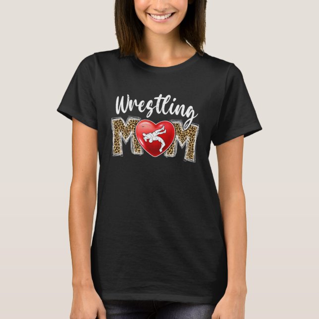 T-shirt Maman de catch mignonne impression léopard pour la (Devant)