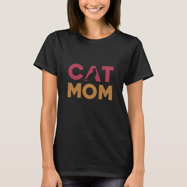 T-shirt Maman de chat (Devant)