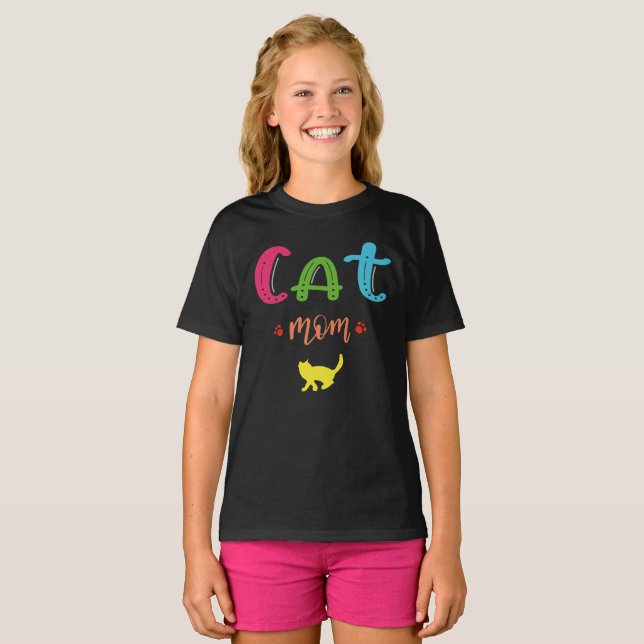T-shirt Maman de chat (Devant entier)