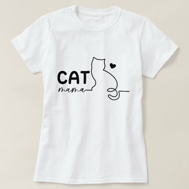T-shirt Maman de chat (Design devant)