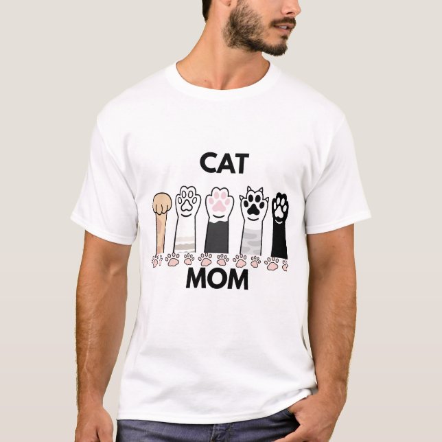 T-shirt Maman de chat (Devant)