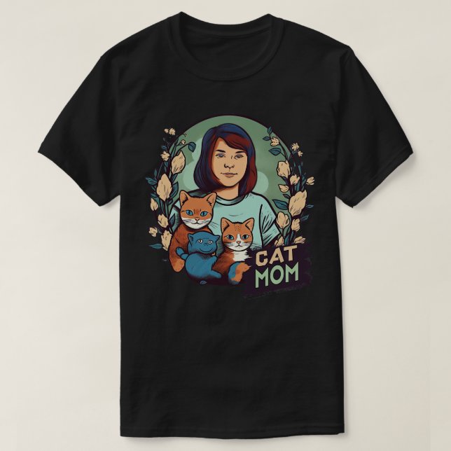 T-shirt Maman de chat 5 (Design devant)