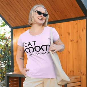 T-shirt Maman de chat amoureuse des animaux Citation drôle