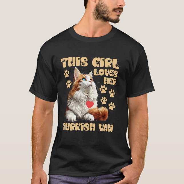 T-shirt Maman de chat CETTE FILLE AIME SON TURKISH VAN Pro (Devant)