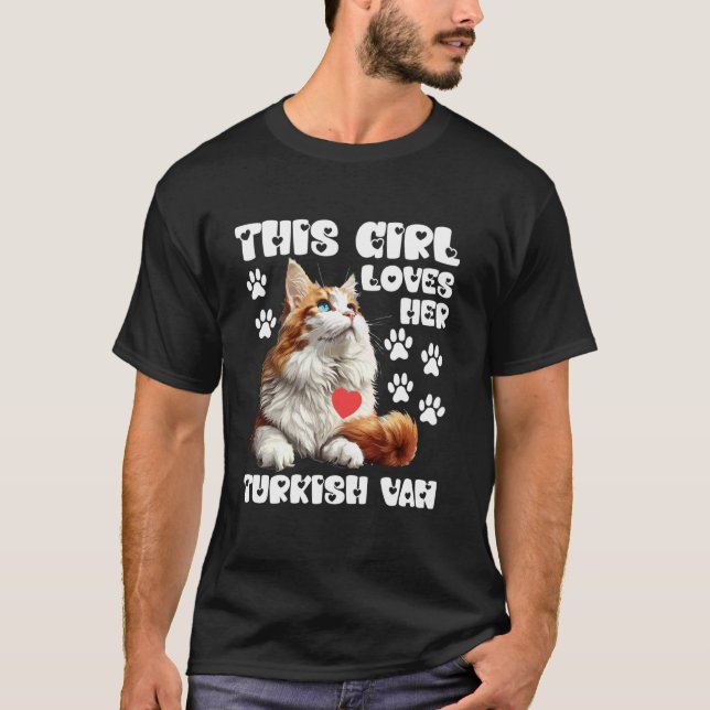 T-shirt Maman de chat CETTE FILLE AIME SON TURKISH VAN Pro (Devant)