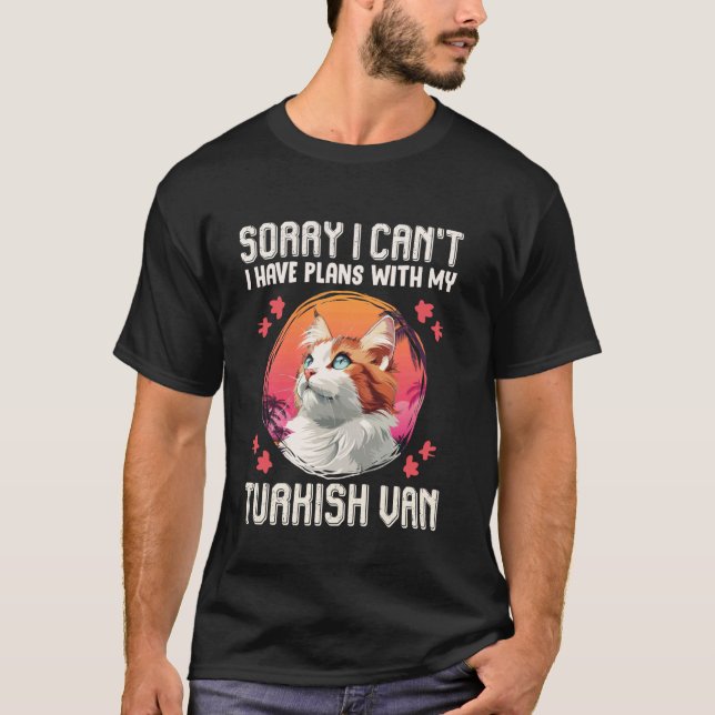 T-shirt Maman de chat DÉSOLÉE JE NE PEUX PAS PROJETS AVEC  (Devant)
