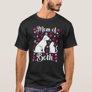 T-shirt Maman de chat et de chien Maman folle de chat Dam