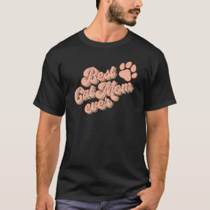 T-shirt Maman de chat la meilleure vintage Fête des mères 
