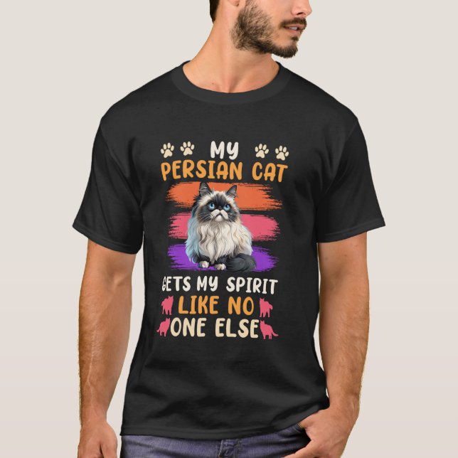 T-shirt Maman de chat MA CHATTE PERSANE PREND MON ESPRIT C (Devant)