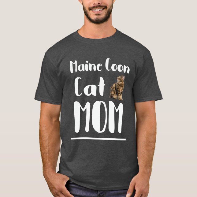 T-shirt Maman de chat Maine Coon (Devant)