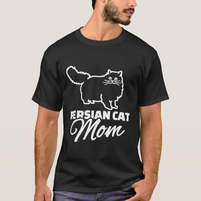 T-shirt Maman de chat perse (Devant)
