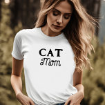 T-shirt Maman de chat | Propriétaire d'animal de compagnie<br><div class="desc">Maman de chat | T-shirt propriétaire d'animal de compagnie à script rétro simple</div>