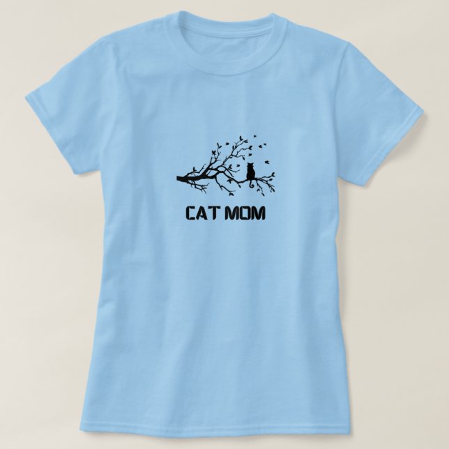 T-shirt "Maman de chat Purr-parfaitement fière" (Design devant)