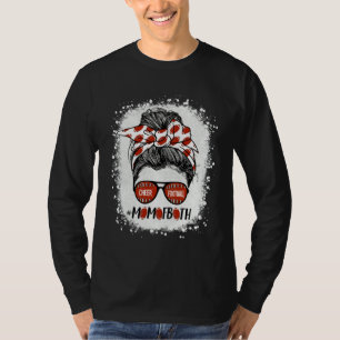 T-shirt Maman de cheerleading de football qui a les cheveu