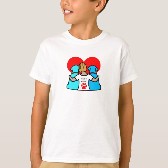 T-shirt maman de chien (Devant)