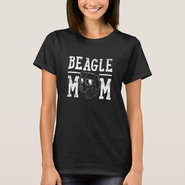 T-shirt Maman de chien beagle (Devant)