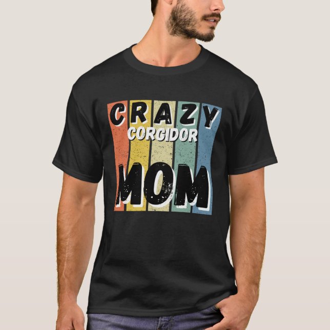 T-shirt Maman de Chien Corgidor Folle (Devant)