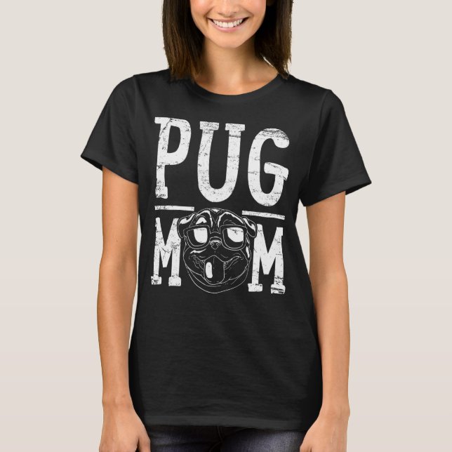 T-shirt Maman de chien de carlin (Devant)