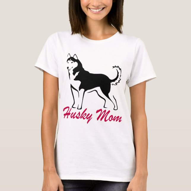 T-shirt Maman de chien de traîneau sibérien (Devant)