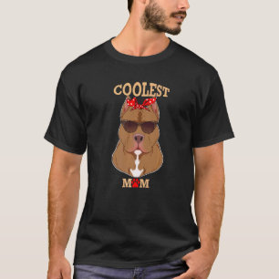 T-shirt Maman de chien la plus cool Je suis maman Pitbull