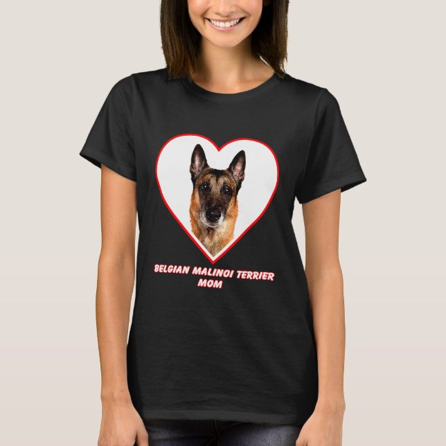 T-shirt Maman de chien Malinoi (Devant)