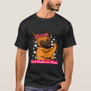 T-shirt Maman de chien malinois rétro