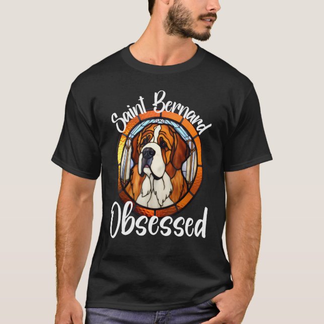 T-shirt Maman de chien obsédée par Saint Bernard Chiot Ani (Devant)