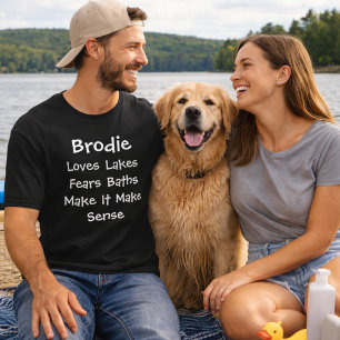 T-shirt Maman de chien personnalisée Papa aime le lac a pe