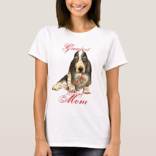 T-shirt Maman de coeur de Basset Hound