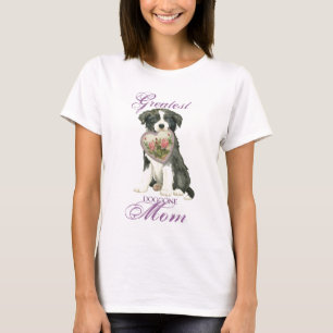 T-shirt Maman de coeur de border collie