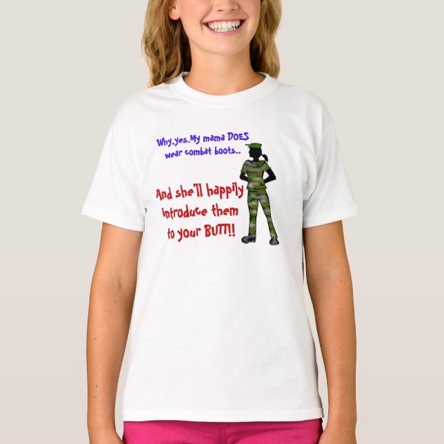 T-shirt maman de combat (Devant)