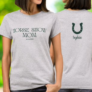 T-shirt Maman de concours hippique année d'ancienneté fer