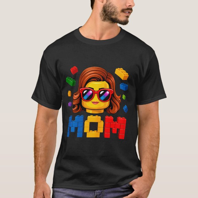 T-shirt Maman de famille maître constructeur construisant  (Devant)