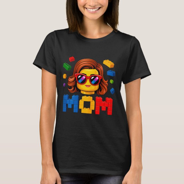 T-shirt Maman de famille maître constructeur construisant  (Devant)